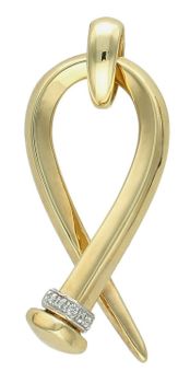 Złota zawieszka z cyrkonią próba 585, KO 781 585 ZAW. Złote zawieszki to wspaniały podarunek dla każdej eleganckiej kobiety. Zawieszka złota posiada kolczyki do kompletu. Zawieszka ze złota to doskonały pomysł na prezent.12.jpg